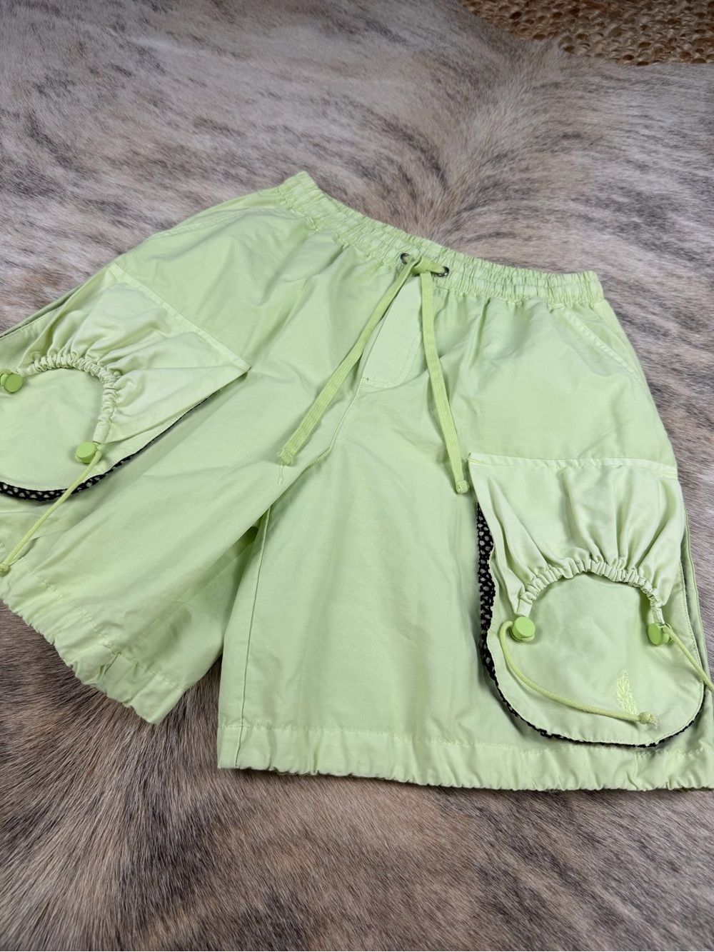 FP Movement Utility Cargo Parachute Shorts Lime Green Size S/P Free People